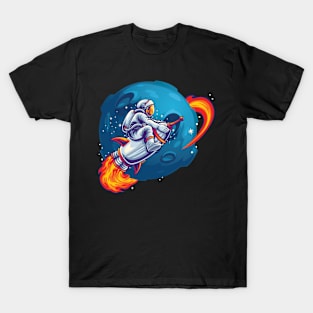 Astronaut On A Rocket T-Shirt